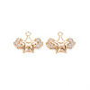 Brass Micro Pave Cubic Zirconia Charms KK-N232-279-1