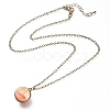 Glass Pendant Necklace NJEW-D281-B-10AB-2