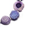 Natural Druzy Quartz Crystal Beads Strands G-F582-A02-3