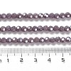 Electroplate Opaque Glass Beads Strands X-EGLA-A035-P4mm-A11-4