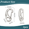 304 Stainless Steel Keychain Clasp Findings STAS-PH0002-24P-2