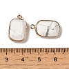 Natural Howlite Faceted Pendants G-Q169-06G-01-3