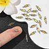 SHEGRACE Brass Pave Cubic Zirconia Trapezoid Connector Charms XGRQ2O984-444C-P-5