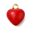 Brass Enamel Charms KK-P303-11G-1