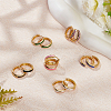6 Pairs 6 Colors Real 18K Gold Plated Brass Huggie Hoop Earrings EJEW-AN0004-67-7