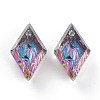 Embossed Glass Rhinestone Pendants GLAA-J101-04A-001VO-2