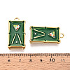 304 Stainless Steel Enamel Pendants STAS-T068-01-3