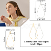 100Pcs 2 Color 304 Stainless Steel Wire Pendants STAS-BBC0001-05-2
