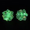 Luminous Glow in the Dark Resin Flower Stud Earrings with 304 Stainless Steel Pins EJEW-JE05359-02-1