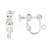 Brass Screw On Clip-on Earring Findings X-KK-L164-01S-3