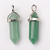 Natural Green Aventurine Double Terminated Pointed Pendants X-G-F295-04A-4