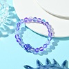 8mm Round Dyed Synthetic Moonstone Beaded Stretch Bracelets BJEW-JB10308-03-4