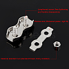 16Pcs 4 Style 304 Stainless Steel Double 2-Post Cable Clamp FIND-GA0002-28-4