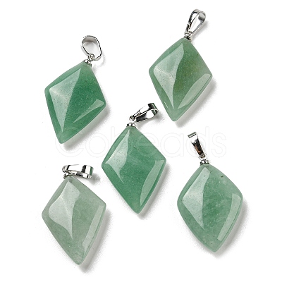 Natural Green Aventurine Pendants G-C066-03F-1