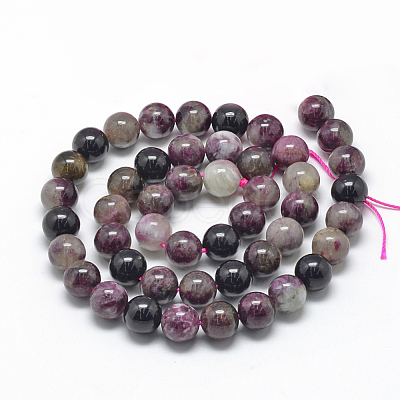 Natural Tourmaline Beads Strands X-G-R446-8mm-02-1