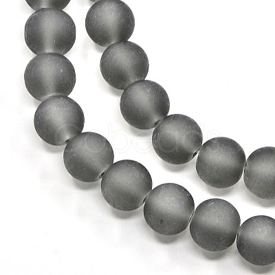 Baking Paint Transparent Glass Bead Strands GLAA-S031-12mm-12-1