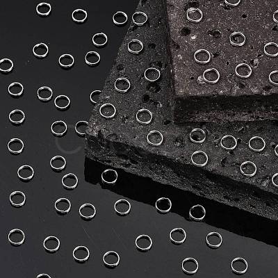 Tarnish Resistant Jewelry Findings Original Color Stainless Steel Split Rings X-STAS-E010-6x1mm-2-1