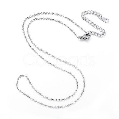 Tarnish Resistant 304 Stainless Steel Necklaces NJEW-E080-10P-1