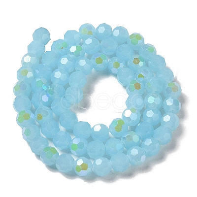 Imitation Jade Glass Beads Strands EGLA-A035-J8mm-L04-1