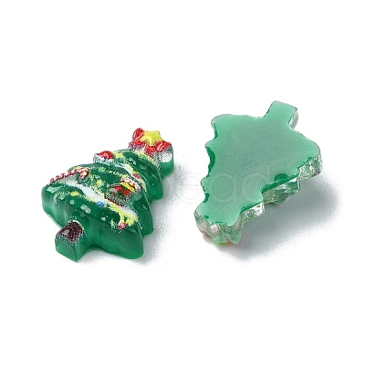 Colorful Christmas Series Resin Cabochons CRES-Q006-02G-1