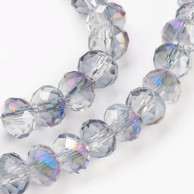Electroplate Glass Beads Strands X-GLAA-K027-HR-B01-1
