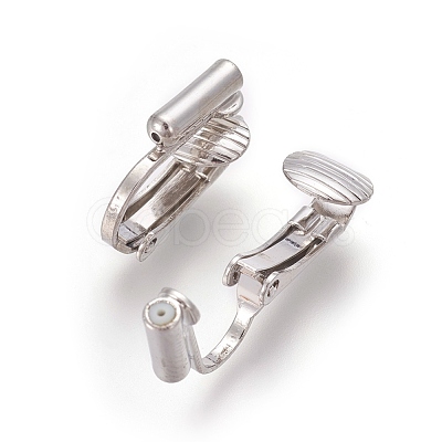 Brass Clip-on Earring Converters Findings KK-L175-01P-1