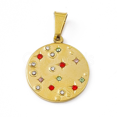 Rhinestone Pendants STAS-P315-13G-1