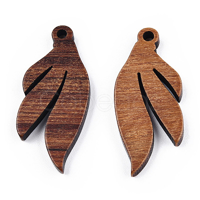 Natural Walnut Wood Pendants LS-X-WOOD-T023-19-1