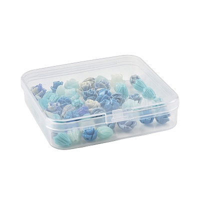 50Pcs 11 Styles Synthetic Coral Beads CORA-FS0001-05-1