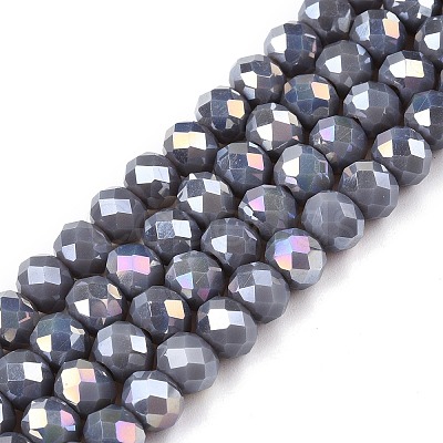 Electroplate Glass Beads Strands LS-EGLA-A044-P6mm-B10-1