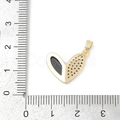 Brass Micro Pave Clear Cubic Zirconia Pendants KK-R213-06G-02-1