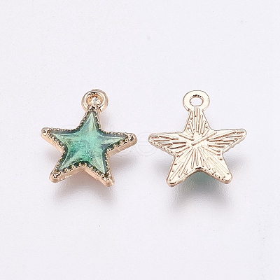 Alloy Enamel Charms X-ENAM-O027-04C-1