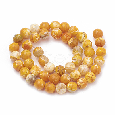 Dyed Natural Crackle Agate Beads Strands X-G-T100-03G-1