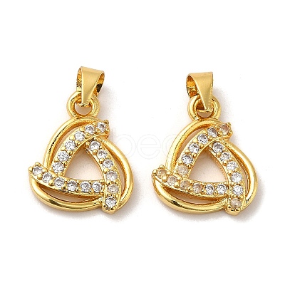 Brass Cubic Zirconia Pendant KK-K273-03-1