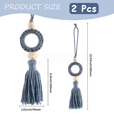 Cotton Woven Pendant Decorations AJEW-WH20054-012B-1