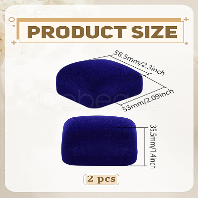 2Pcs Velvet Badge Storage Boxes CON-LP0001-88C-1