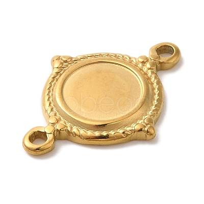 Ion Plating(IP) 304 Stainless Steel Cabochon Connector Setting STAS-C110-09G-1