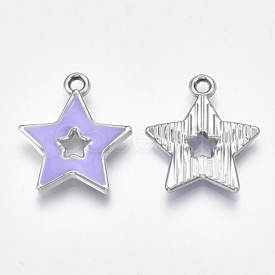 UV Plating Acrylic Pendants OACR-T005-72P-1