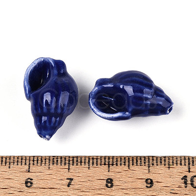 Handmade Printed Porcelain Beads PORC-T133-01A-01-1