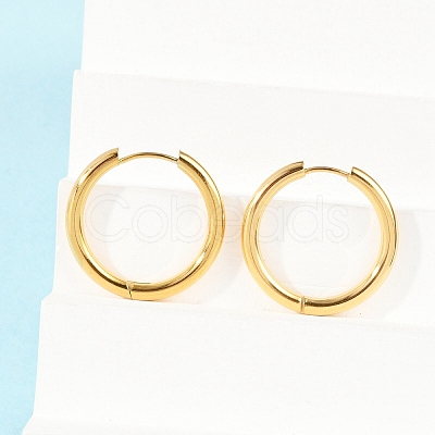 Ion Plating(IP) 304 Stainless Steel Huggie Hoop Earrings EJEW-O087-07B-1