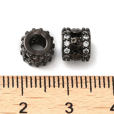 Rack Plating Brass Cubic Zirconia Beads KK-Z033-26-1