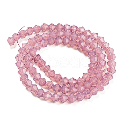 Baking Painted Transparent Glass Beads Strands DGLA-F029-J4mm-04-1