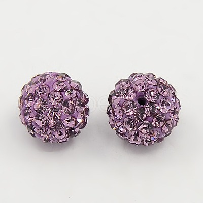 Polymer Clay Rhinestone Beads X-RB-H284-10MM-212-1