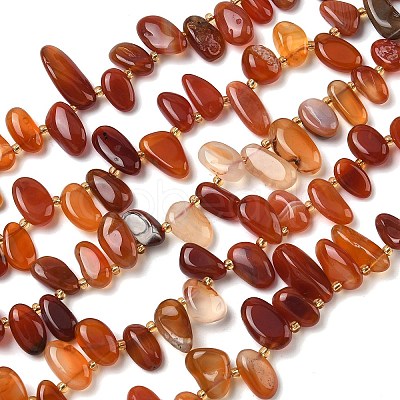 Natural Red Agate Beads Strands G-P604-A14-01-1