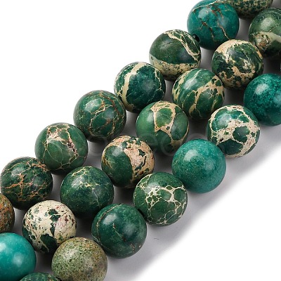 Dyed Natural Regalite/Imperial Jasper/Sea Sediment Jasper Beads Strands G-B124-C03-04-1