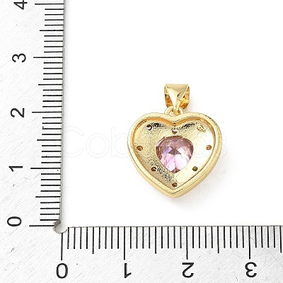 Valentine's Day Brass Micro Pave Colorful Cubic Zirconia Pendants KK-L273-01G-02-1