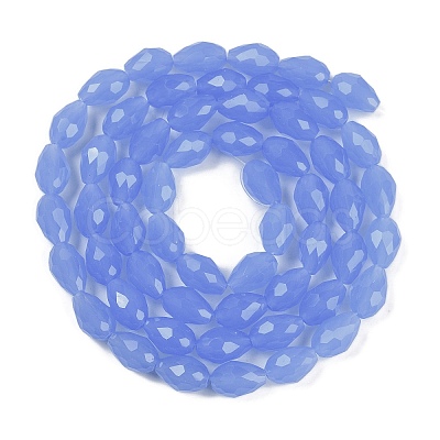 Electroplate Imitation Jade Glass Beads Strands EGLA-N013-J4mm-D06-1