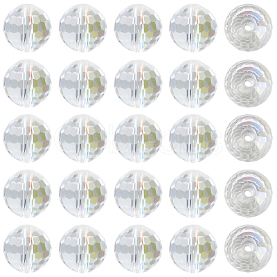80Pcs AB Color Plated Glass Beads EGLA-PA0001-41A-1
