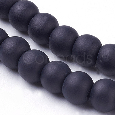 Baking Paint Transparent Glass Bead Strands GLAA-S031-4mm-38-1