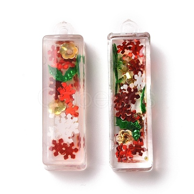 Transparent Acrylic Pendants TACR-G034-A04-1